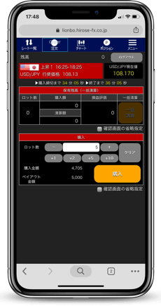 ヒロセ通商「LION BO」iPhone対応バイナリーオプション・スマホツール徹底特集