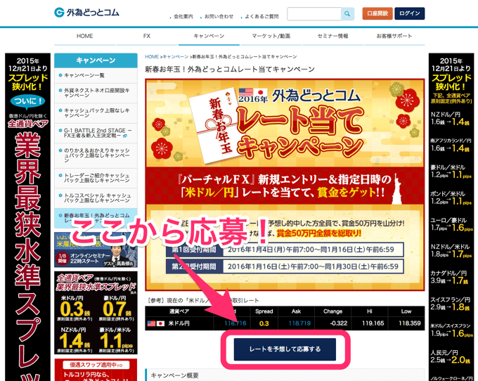 キャンペーンへの応募方法