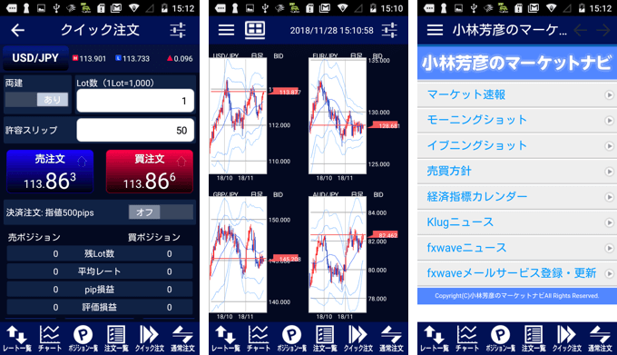 ヒロセ通商「Android版 LION FX」