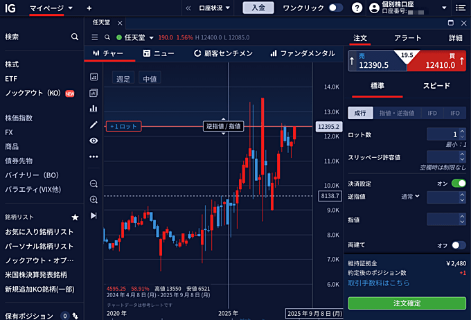IG証券の国内株式「CFD取引」について