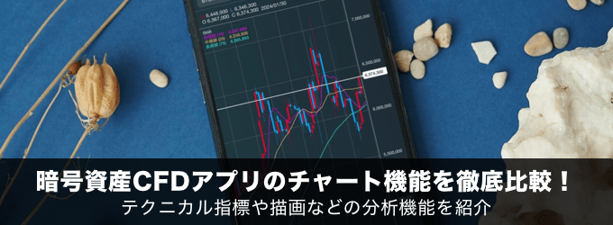 暗号資産（仮想通貨）CFDおすすめアプリのチャート機能を比較！