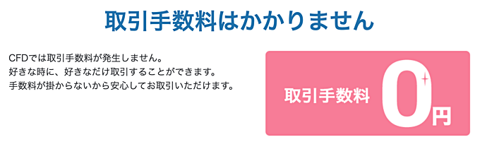 スプレッド以外の手数料に関して