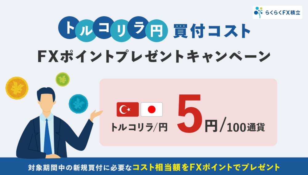 トルコリラ円買付コストプレゼントキャンペーン