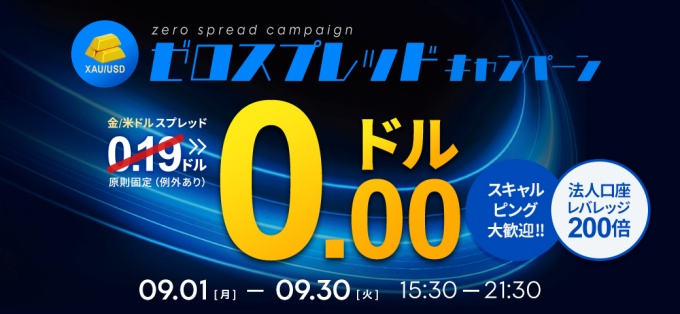FXTFゼロスプレッドキャンペーン