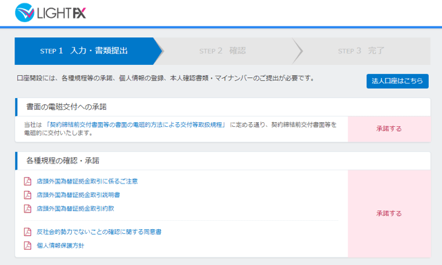 【解説】LIGHT FX（ライトFX）の口座開設方法