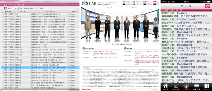 外為オンライン ニュース画面