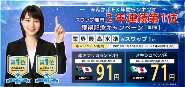 スワップNo.1チャレンジキャンペーン!