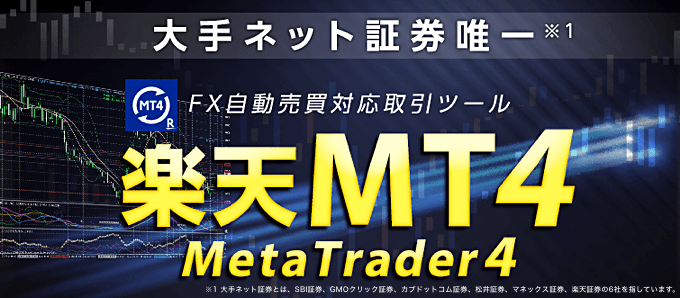 「楽天MT4」世界中で愛用される高機能ツール！