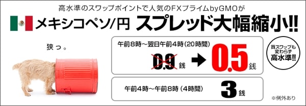 スプレッド大幅縮小!