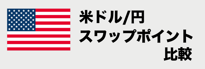 米ドル/円のスワップポイント比較