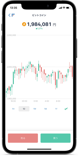 ビットフライヤーのスマホアプリ