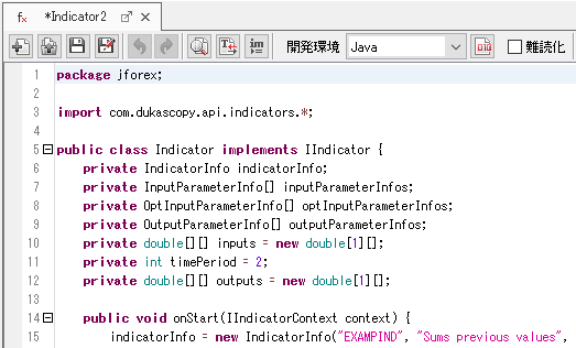 JForexインジケーター開発環境