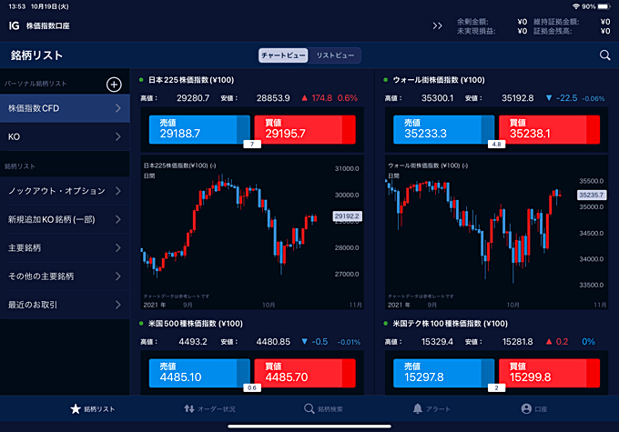 IG証券【iPad版トレーディング・アプリ】