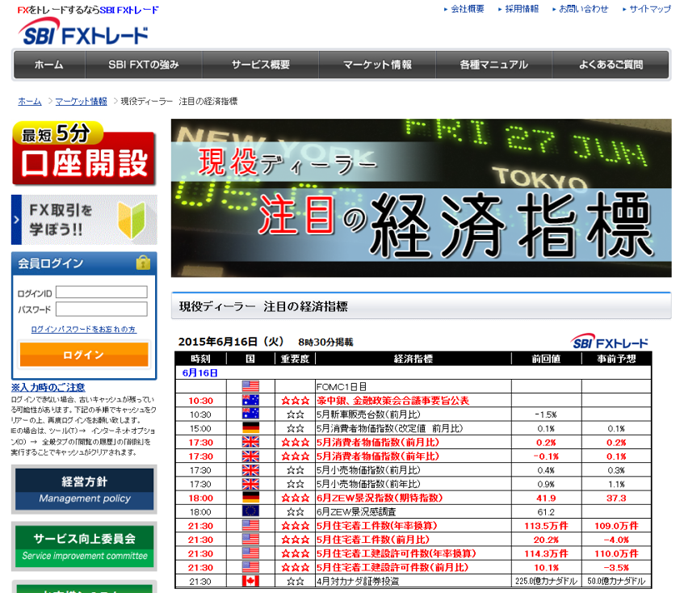 Fx業者の経済指標カレンダー徹底比較 Fxキーストン