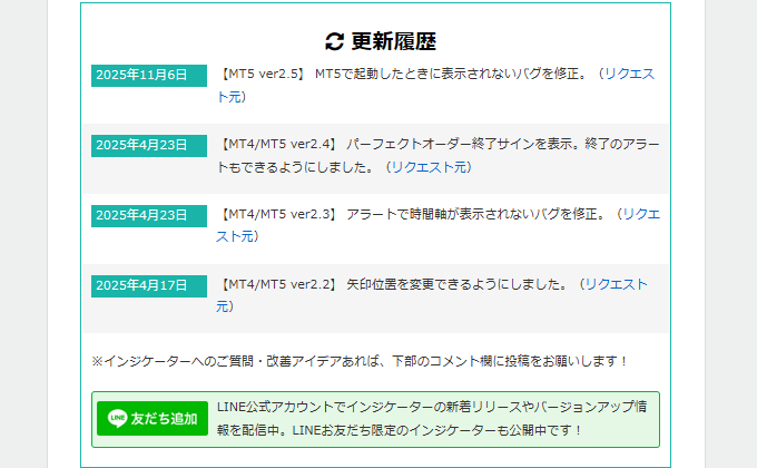 最新版のバージョン