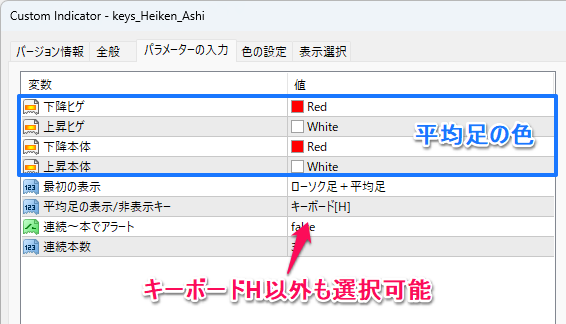 ショートカットキーの設定