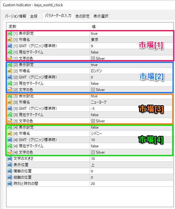 横表示と縦表示