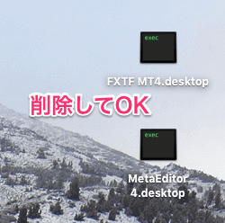 FXTF MT4.desktopは削除してもOK
