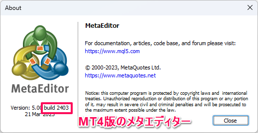 MQL4はまだ対応していない