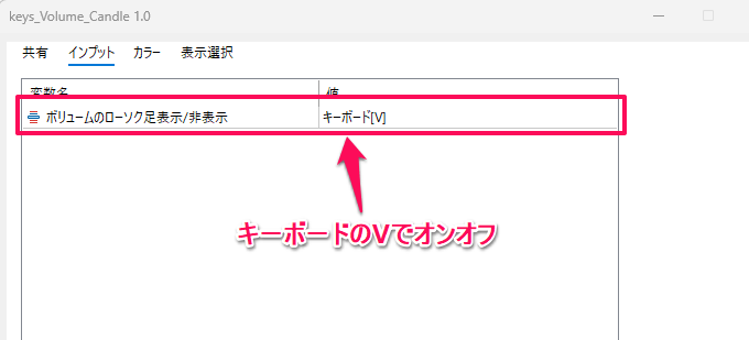 パラメーターの解説