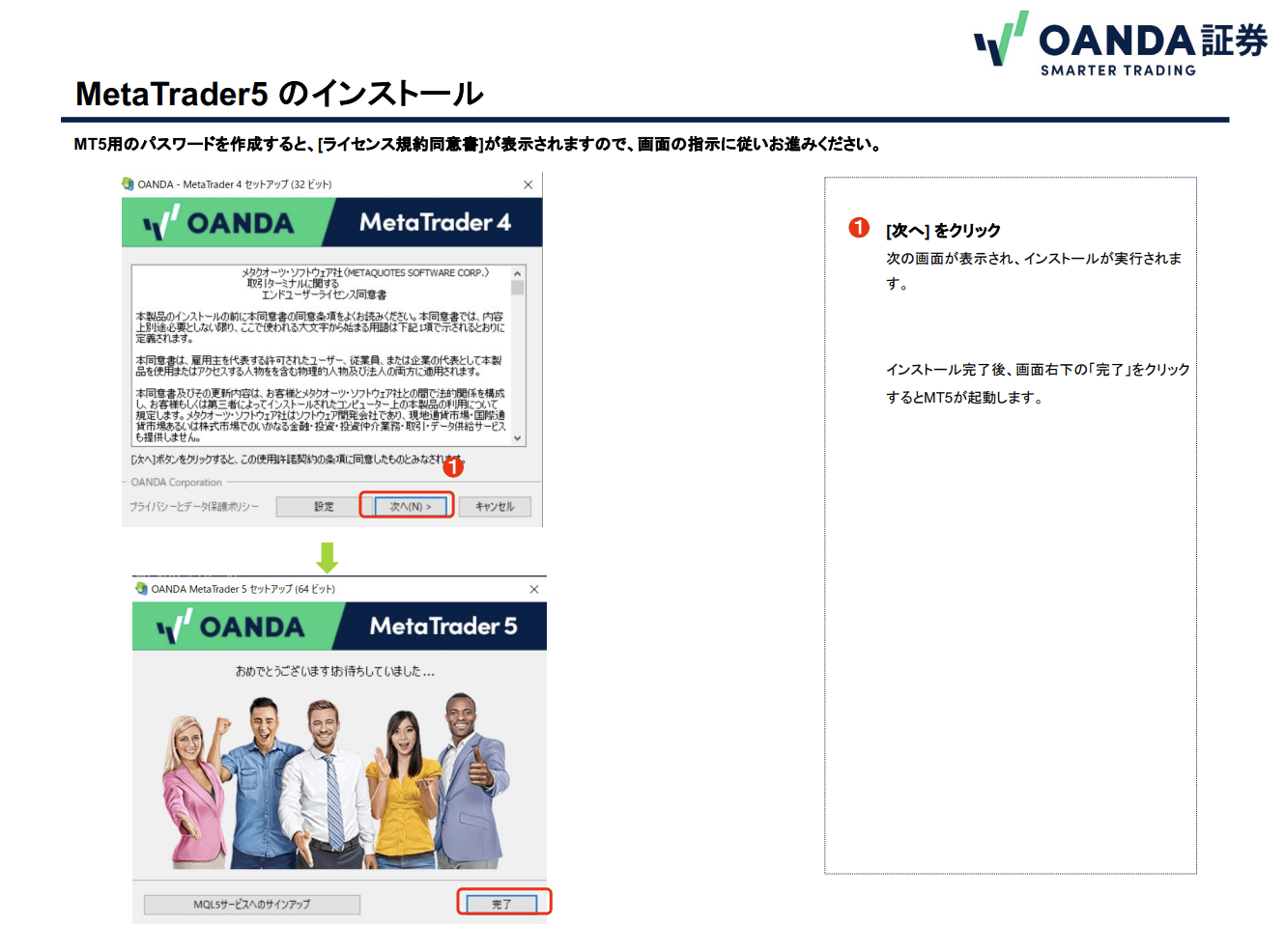 OANDA証券の口座開設~MT5のインストールまで