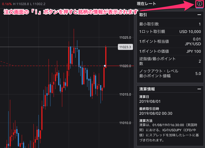 ノックアウトオプション銘柄の情報を閲覧