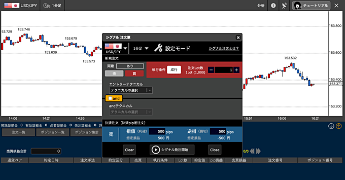 ヒロセ通商「シグナル注文」の使い方