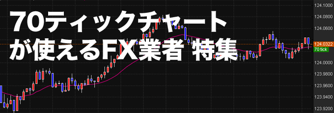 70ティックチャートが使えるFX業者特集