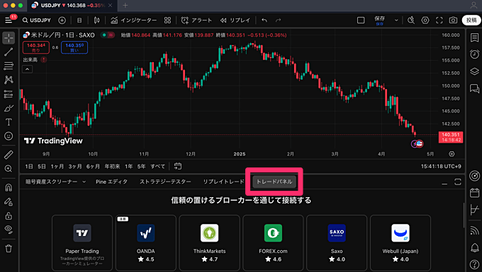 デスクトップアプリ版TradingViewの連携方法