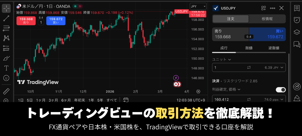 トレーディングビューの取引方法は？