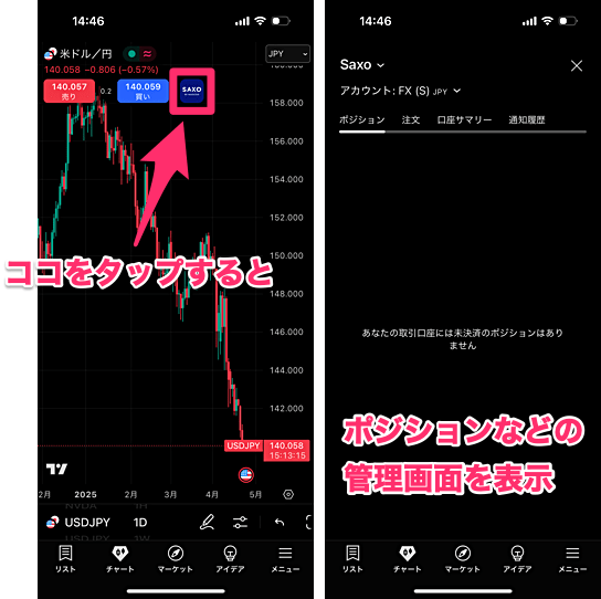 【スマホアプリ版】トレーディングビューの取引方法