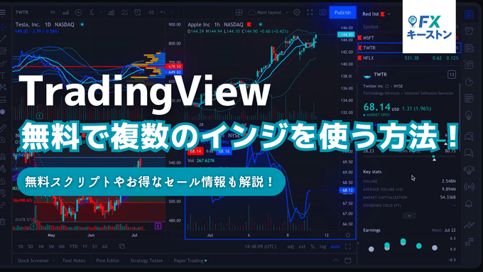 【TradingView】無料で2個以上のインジケーターを複数表示させる方法！