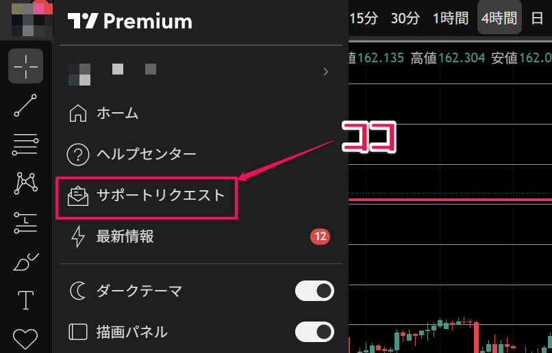 TradingViewの問い合わせ方法