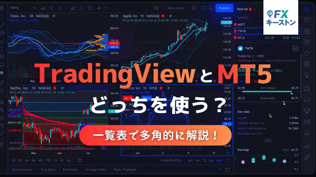 トレーディングビューとMT5どっちを使う?