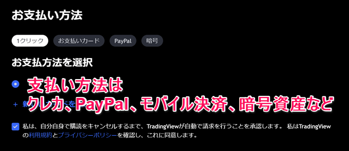 トレーディングビューの有料プランの申込方法について