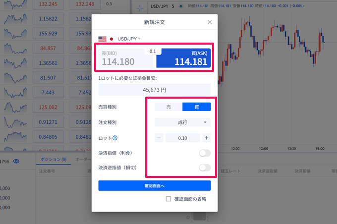 Tradingview搭載！FXTF GXデモトレードの手順