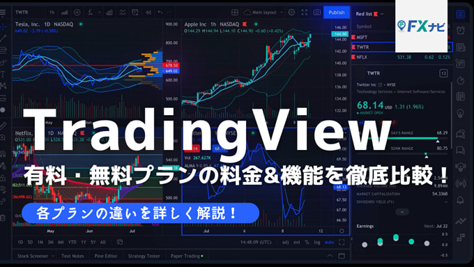 Tradingview 有料と無料プランの料金 機能を徹底比較 Fxナビ