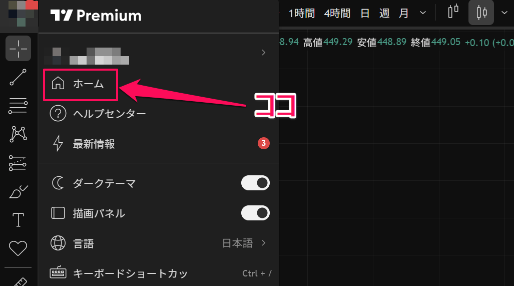 TradingViewのリアルタイムデータの購入方法