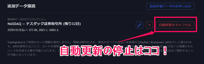 TradingViewのリアルタイムデータの購入方法