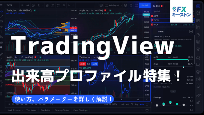 TradingViewの出来高プロファイルのトレード手法を解説！