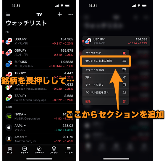 トレーディングビューのウォッチリストを徹底解説！