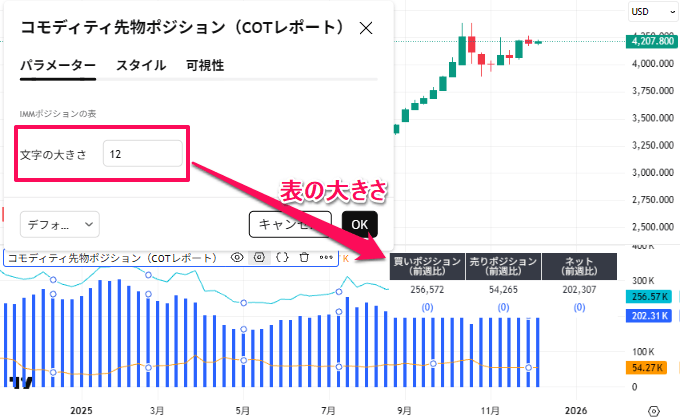 パラメーター設定
