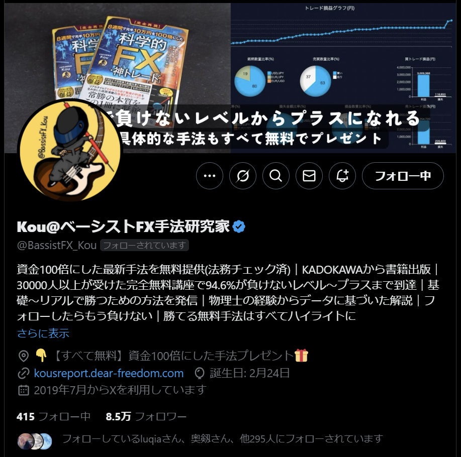 FXトレーダー：Kou