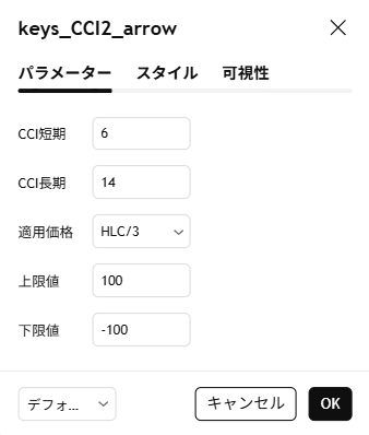 パラメーターの設定
