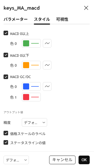 スタイルで色の変更