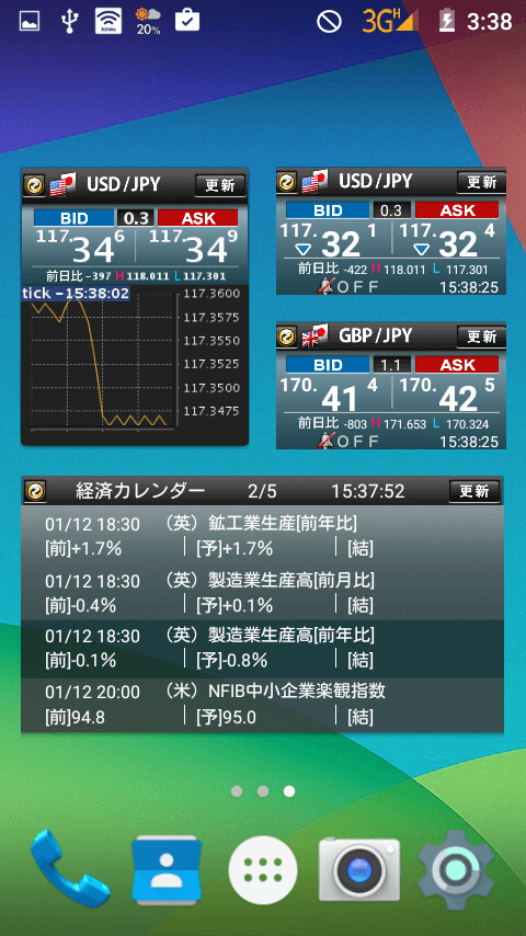 ウィジェット機能が使えるandroid用スマホfxアプリ Fxキーストン