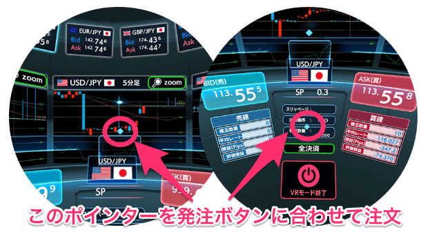 VRトレードのポインター