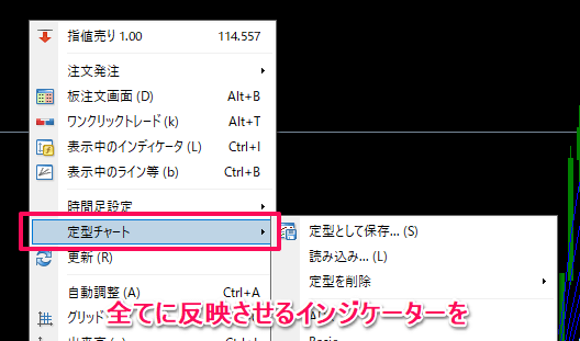 テンプレートの反映