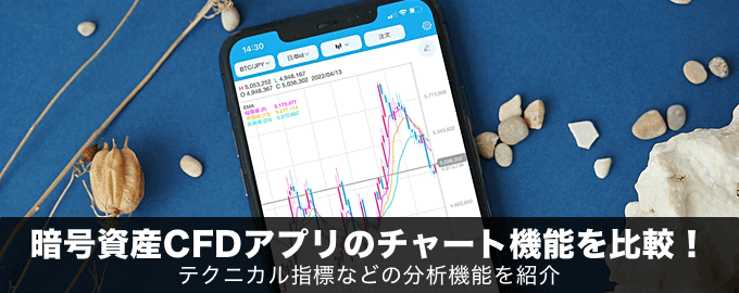 暗号資産（仮想通貨）CFDおすすめアプリのチャート機能を比較！