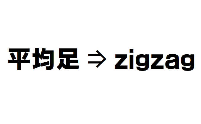 平均足からzigzag